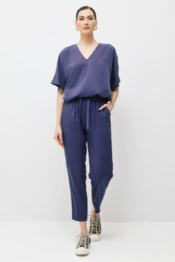 Cupro Blouse Set – Blue - Image 6