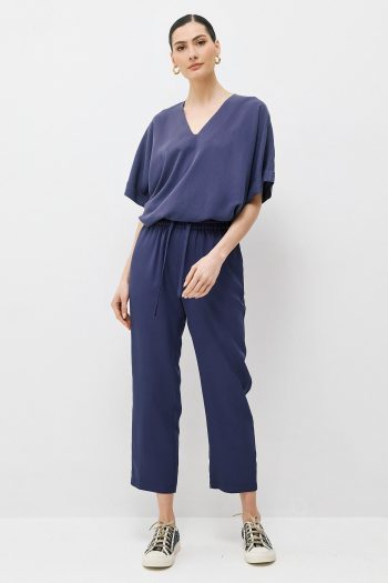 Cupro Blouse Set – Blue - Image 2