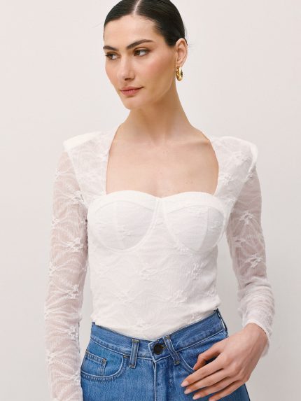 Jilian Lace Top – White