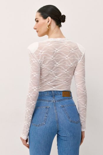 Jilian Lace Top – White - Image 3