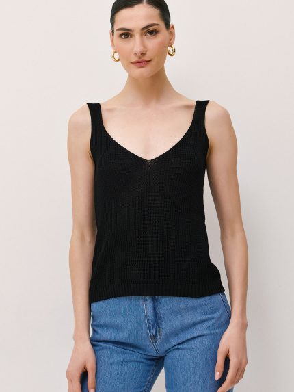 Mia Knit Top – Black