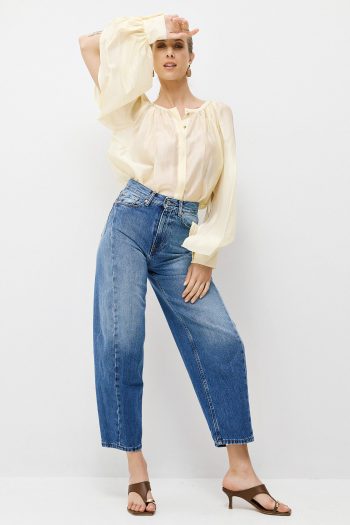 Chiara Ballon Denim – Mid Blue - Image 3