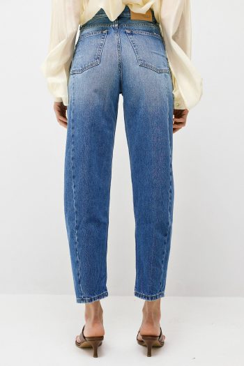 Chiara Ballon Denim – Mid Blue - Image 4