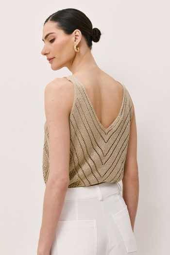 Maya Lurex Knit – Beige - Image 4