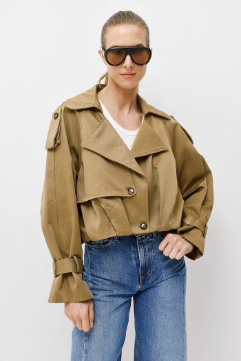 Bella Short Trench – Beige - Image 2
