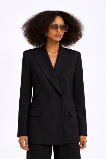 Nancy Crepe Blazer – Black