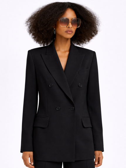 Nancy Crepe Blazer – Black