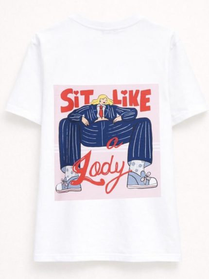 Sit Like a Lady T-shirt – White