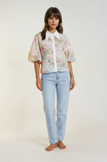 Katie Floral Shirt – Yellow - Image 3