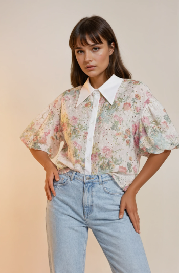Katie Floral Shirt – Yellow