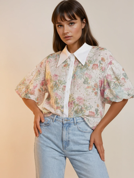 Katie Floral Shirt – Yellow