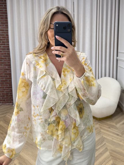 Selina Floral Shirt – Yellow