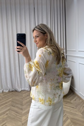 Selina Floral Shirt – Yellow - Image 5
