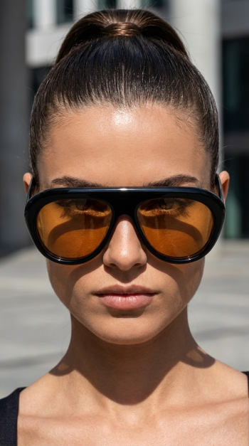 Lyra Sunglasses – Black/Orange