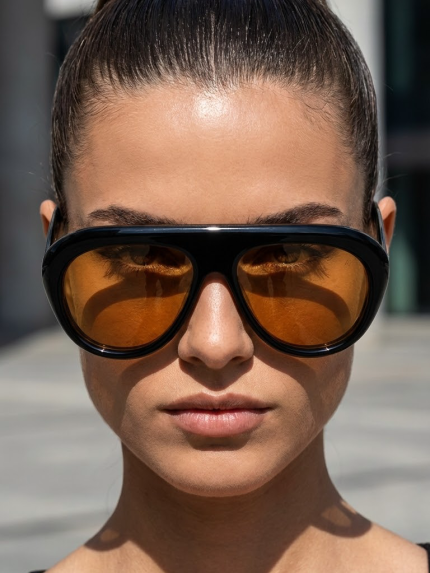 Lyra Sunglasses – Black/Orange