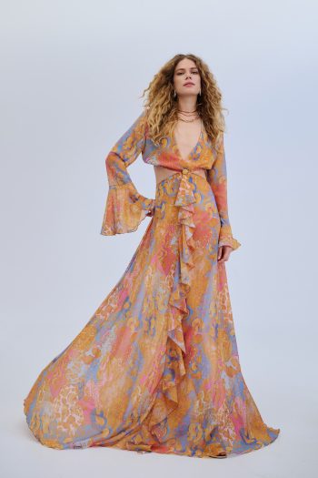 Dawnlight Cutout Maxi Dress – Print - Image 4