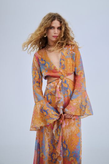 Dawnlight Cutout Maxi Dress – Print - Image 2