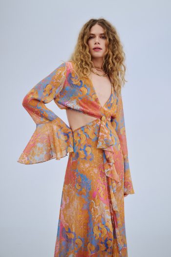 Dawnlight Cutout Maxi Dress – Print