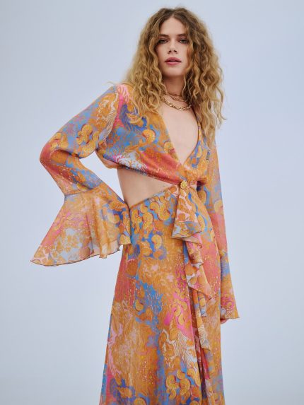 Dawnlight Cutout Maxi Dress – Print