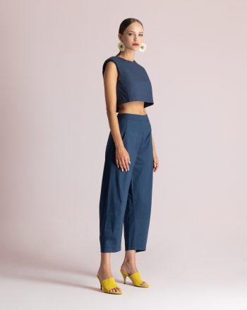 Slouchy Pants – Navy Blue - Image 6