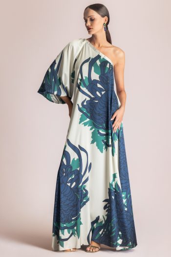 August One Shoulder Dress – Print - Image 2