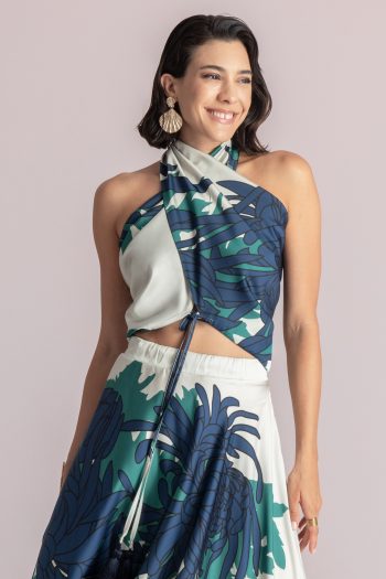 August Wrap Top – Print