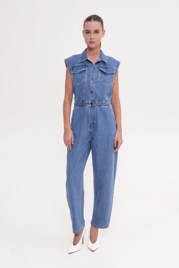 Raven Jumpsuit – Mid Blue