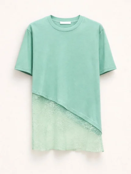 Hilda Lace T-shirt – Aqua
