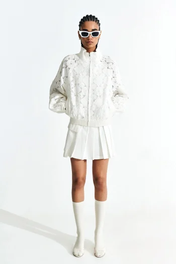 Lace Bomber – White - Image 3