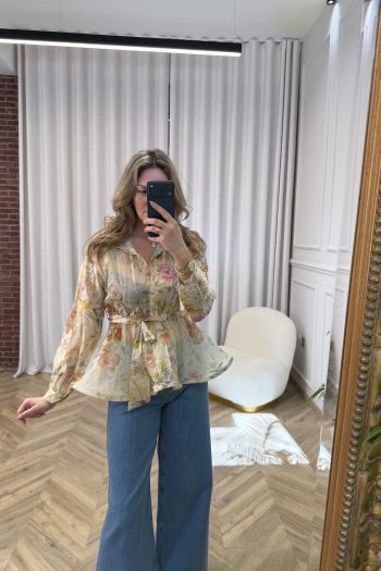 Lily Floral Shirt – Yellow - Image 3