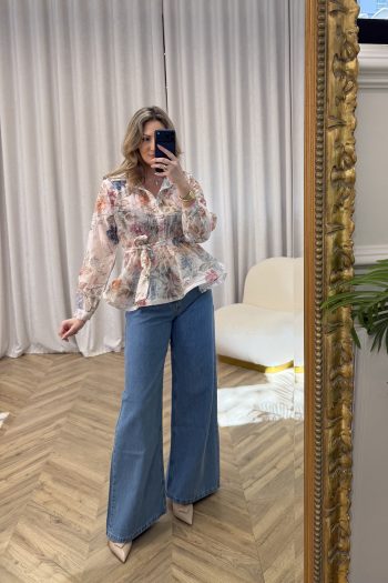 Lily Floral Shirt – White - Image 2