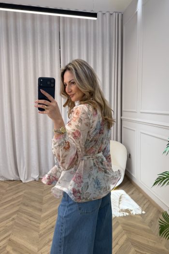 Lily Floral Shirt – White - Image 3