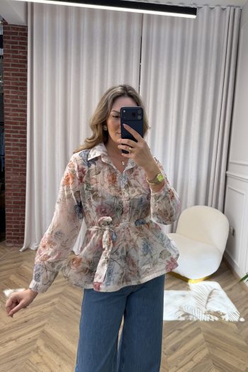 Lily Floral Shirt – White