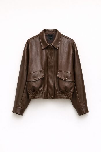 Luciana Leather Jacket – Brown