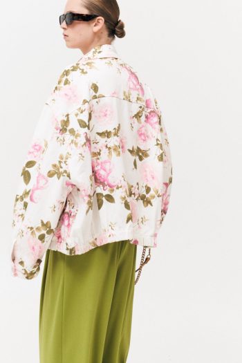 Floral Denim Jacket– White - Image 2