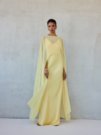 Long Sleeve Cape – Butter Yellow