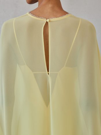 Long Sleeve Cape – Butter Yellow - Image 2