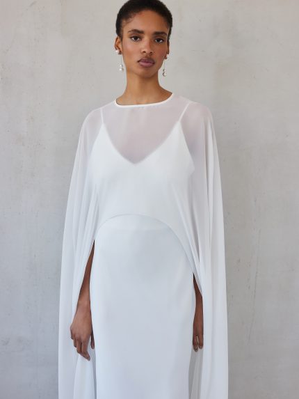 Long Sleeve Cape – Off White