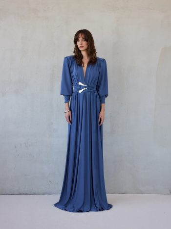 Carla Dress – Dusty Blue - Image 2