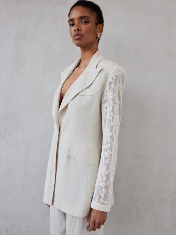 Jacqueline Blazer – Beige - Image 3