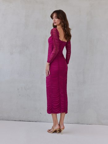 Juliette Dress – Magenta - Image 3