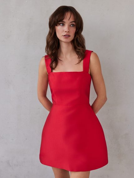 Vasiliki Mini Dress – Passion Red