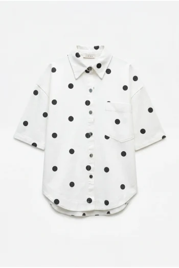 Frankie Dot Shirt – White