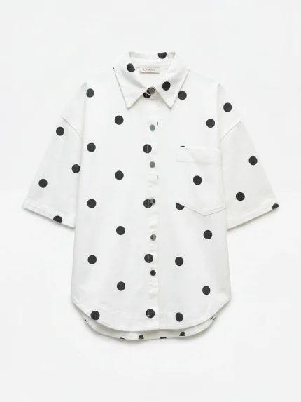 Frankie Dot Shirt – White