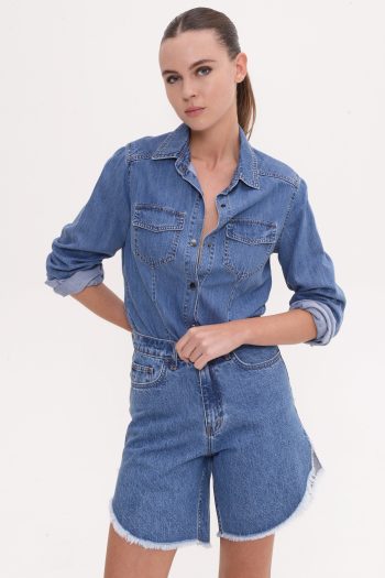 Roxy Overshirt – Mid Blue