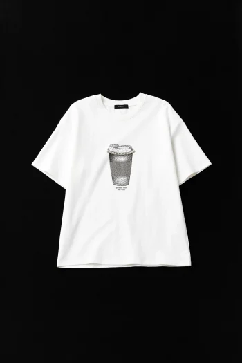 Coffee Strass T-shirt – White - Image 4