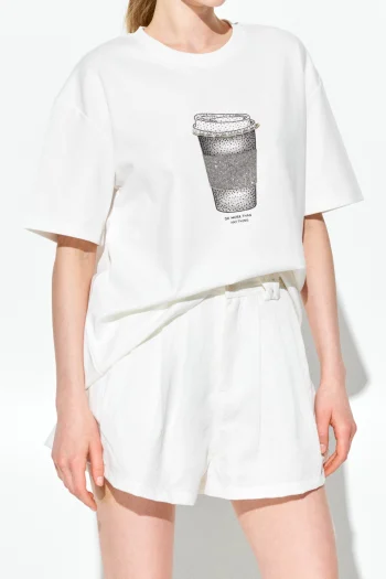Coffee Strass T-shirt – White