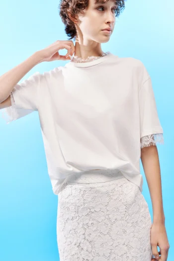 Remi Lace T-shirt – White