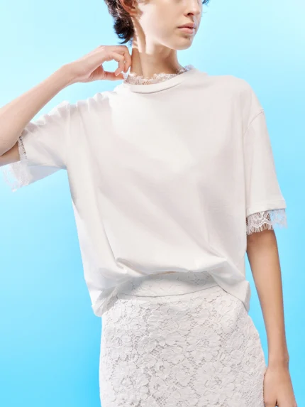 Remi Lace T-shirt – White