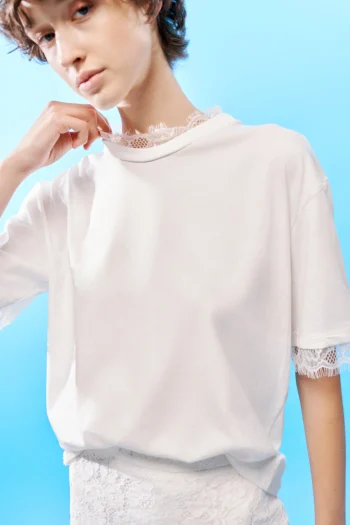 Remi Lace T-shirt – White - Image 2